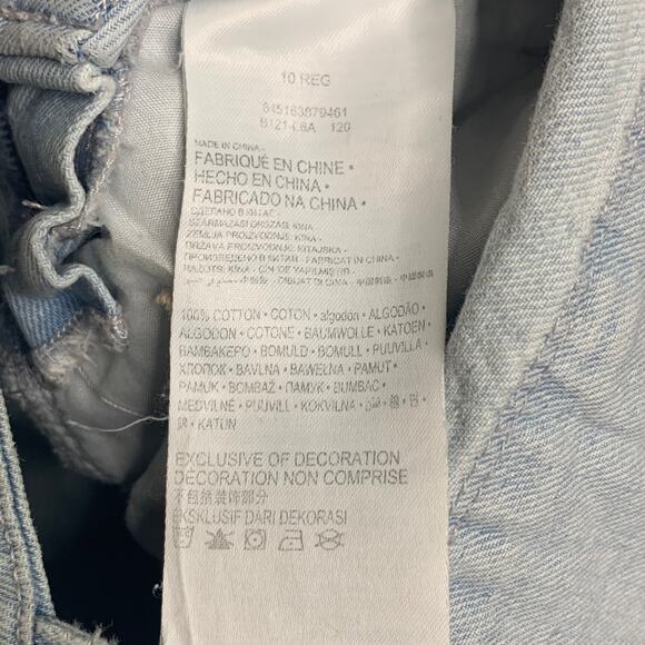 LEVI'S Rainbow Strap Denim Jean Shortall Overalls Light Wash Kids Size 10Regular - Picture 10 of 12